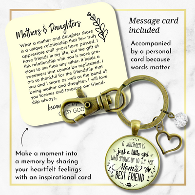 Mother Daughter Keychain Friendship Saying Womens Handmade Keepsake Jewelry - Gutsy Goodness Handmade Jewelry;Mother Daughter Keychain Friendship Saying Womens Handmade Keepsake Jewelry - Gutsy Goodness Handmade Jewelry Gifts