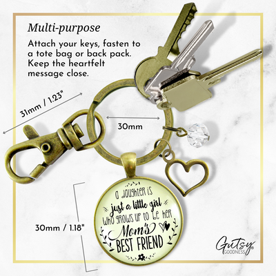 Mother Daughter Keychain Friendship Saying Womens Handmade Keepsake Jewelry - Gutsy Goodness Handmade Jewelry;Mother Daughter Keychain Friendship Saying Womens Handmade Keepsake Jewelry - Gutsy Goodness Handmade Jewelry Gifts