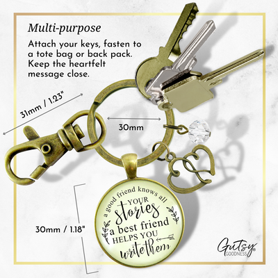Friendship Keychain She Knows Your Stories Inspiring Jewelry - Gutsy Goodness Handmade Jewelry;Friendship Keychain She Knows Your Stories Inspiring Jewelry - Gutsy Goodness Handmade Jewelry Gifts