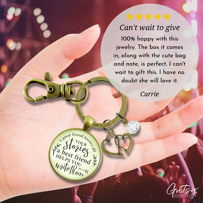 Friendship Keychain She Knows Your Stories Inspiring Jewelry - Gutsy Goodness Handmade Jewelry;Friendship Keychain She Knows Your Stories Inspiring Jewelry - Gutsy Goodness Handmade Jewelry Gifts