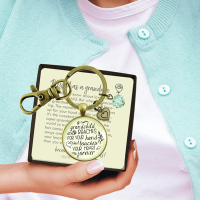 Grandma Keychain A Grandchild Reaches Grandma Life Quote Jewelry Gift - Gutsy Goodness Handmade Jewelry;Grandma Keychain A Grandchild Reaches Grandma Life Quote Jewelry Gift - Gutsy Goodness Handmade Jewelry Gifts
