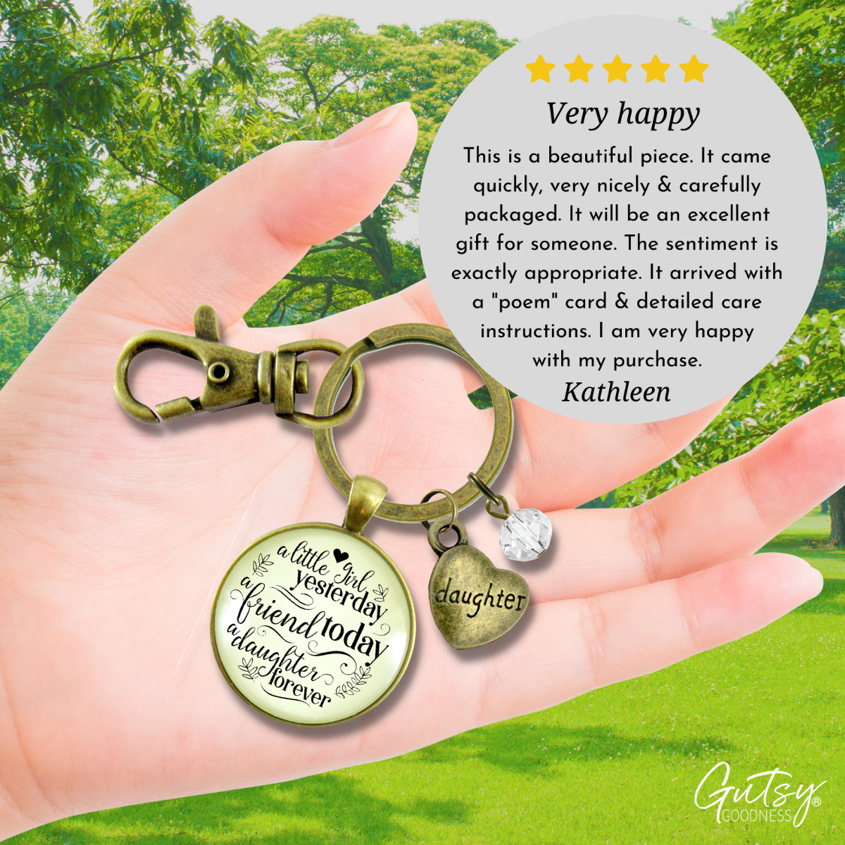 Dad Daughter Keychain A Little Girl Yesterday A Friend Today Keepsake Jewelry From Father Gift - Gutsy Goodness Handmade Jewelry;Dad Daughter Keychain A Little Girl Yesterday A Friend Today Keepsake Jewelry From Father Gift - Gutsy Goodness Handmade Jewelry Gifts