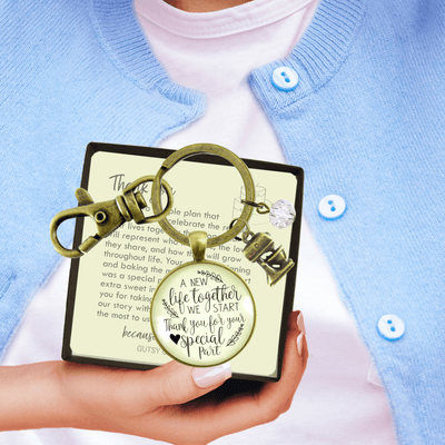 Wedding Cake Maker Gift Keychain New Life Jewelry Thanks Baker Charm - Gutsy Goodness Handmade Jewelry;Wedding Cake Maker Gift Keychain New Life Jewelry Thanks Baker Charm - Gutsy Goodness Handmade Jewelry Gifts