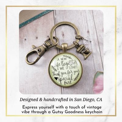 Wedding Cake Maker Gift Keychain New Life Jewelry Thanks Baker Charm - Gutsy Goodness Handmade Jewelry;Wedding Cake Maker Gift Keychain New Life Jewelry Thanks Baker Charm - Gutsy Goodness Handmade Jewelry Gifts