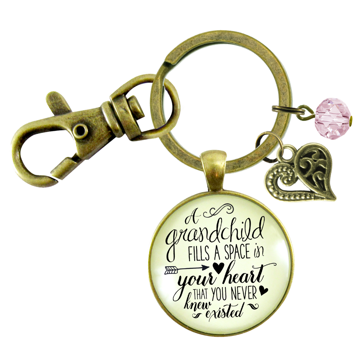 Grandma Keychain Grandchild Fills Space Handmade Charm Gift From Grandchildren - Gutsy Goodness Handmade Jewelry;Grandma Keychain Grandchild Fills Space Handmade Charm Gift From Grandchildren - Gutsy Goodness Handmade Jewelry Gifts