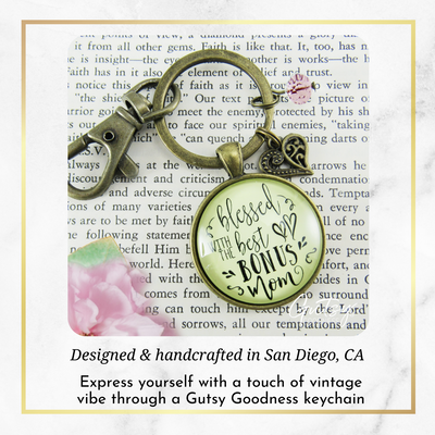 Blessed With Best Bonus Mom Keychain Thank You Mother Womens Jewelry Gift - Gutsy Goodness Handmade Jewelry;Blessed With Best Bonus Mom Keychain Thank You Mother Womens Jewelry Gift - Gutsy Goodness Handmade Jewelry Gifts