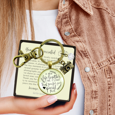 Wedding Photographer Gift Keychain A New Life We Start Rustic Camera Thank You Card - Gutsy Goodness;Wedding Photographer Gift Keychain A New Life We Start Rustic Camera Thank You Card - Gutsy Goodness Handmade Jewelry Gifts