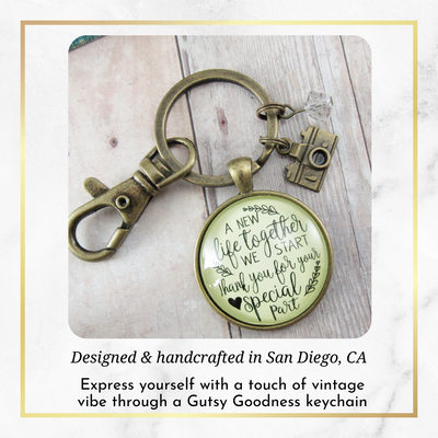 Wedding Photographer Gift Keychain A New Life We Start Rustic Camera Thank You Card - Gutsy Goodness;Wedding Photographer Gift Keychain A New Life We Start Rustic Camera Thank You Card - Gutsy Goodness Handmade Jewelry Gifts