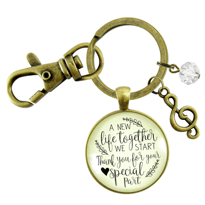 Wedding Singer Gift Keychain A New Life We Start Rustic For Musician Soloist G Clef Thank You - Gutsy Goodness Handmade Jewelry;Wedding Singer Gift Keychain A New Life We Start Rustic For Musician Soloist G Clef Thank You - Gutsy Goodness Handmade Jewelry Gifts