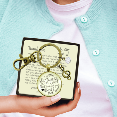 Wedding Singer Gift Keychain A New Life We Start Rustic For Musician Soloist G Clef Thank You - Gutsy Goodness Handmade Jewelry;Wedding Singer Gift Keychain A New Life We Start Rustic For Musician Soloist G Clef Thank You - Gutsy Goodness Handmade Jewelry Gifts