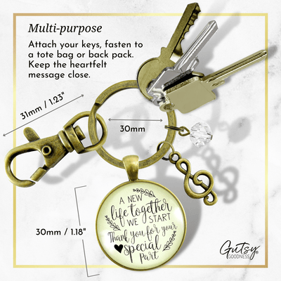 Wedding Singer Gift Keychain A New Life We Start Rustic For Musician Soloist G Clef Thank You - Gutsy Goodness Handmade Jewelry;Wedding Singer Gift Keychain A New Life We Start Rustic For Musician Soloist G Clef Thank You - Gutsy Goodness Handmade Jewelry Gifts