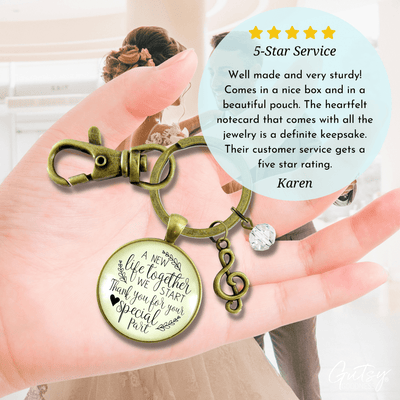 Wedding Singer Gift Keychain A New Life We Start Rustic For Musician Soloist G Clef Thank You - Gutsy Goodness Handmade Jewelry;Wedding Singer Gift Keychain A New Life We Start Rustic For Musician Soloist G Clef Thank You - Gutsy Goodness Handmade Jewelry Gifts