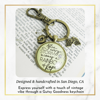 Rainbow Baby Keychain After the Storm Comes Hope Pregnancy After Baby Loss Mom - Gutsy Goodness