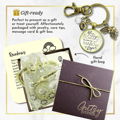 Rainbow Baby Keychain After the Storm Comes Hope Pregnancy After Baby Loss Mom - Gutsy Goodness