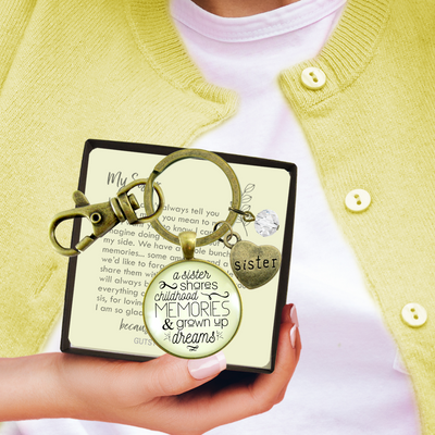 Sisters Keychain A Sister Shares Childhood Memories Meaningful Jewelry Gift For Women Sisterhood - Gutsy Goodness Handmade Jewelry;Sisters Keychain A Sister Shares Childhood Memories Meaningful Jewelry Gift For Women Sisterhood - Gutsy Goodness Handmade Jewelry Gifts