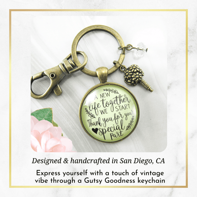 Wedding Flower Designer Gift Keychain A New Life We Start Rustic Florist Bridal Bouquet Thank You - Gutsy Goodness Handmade Jewelry;Wedding Flower Designer Gift Keychain A New Life We Start Rustic Florist Bridal Bouquet Thank You - Gutsy Goodness Handmade Jewelry Gifts