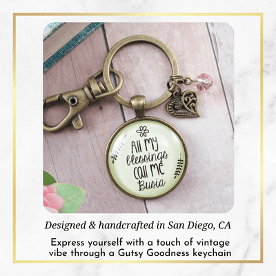 Busia Keychain All My Blessings Polish Grandma Womens Family Gift Jewelry - Gutsy Goodness Handmade Jewelry;Busia Keychain All My Blessings Polish Grandma Womens Family Gift Jewelry - Gutsy Goodness Handmade Jewelry Gifts