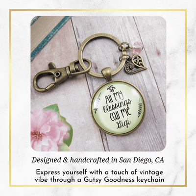 Gigi Keychain All My Blessings GiGi Grandma Womens Family Gift Jewelry - Gutsy Goodness Handmade Jewelry;Gigi Keychain All My Blessings Gigi Grandma Womens Family Gift Jewelry - Gutsy Goodness Handmade Jewelry Gifts