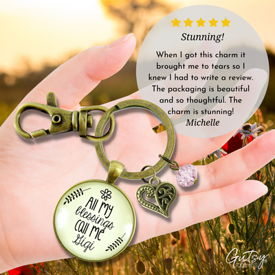 Gigi Keychain All My Blessings GiGi Grandma Womens Family Gift Jewelry - Gutsy Goodness Handmade Jewelry;Gigi Keychain All My Blessings Gigi Grandma Womens Family Gift Jewelry - Gutsy Goodness Handmade Jewelry Gifts