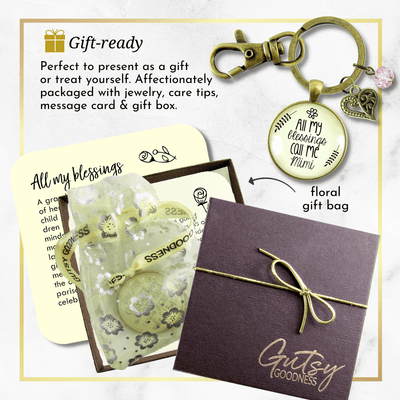 Mimi Keychain All My Blessings Sweet Mimi Grandma Womens Family Gift Jewelry - Gutsy Goodness