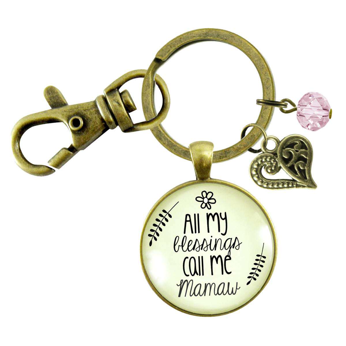 Mamaw Keychain All My Blessings Southern Grandma Womens Family Gift Jewelry - Gutsy Goodness