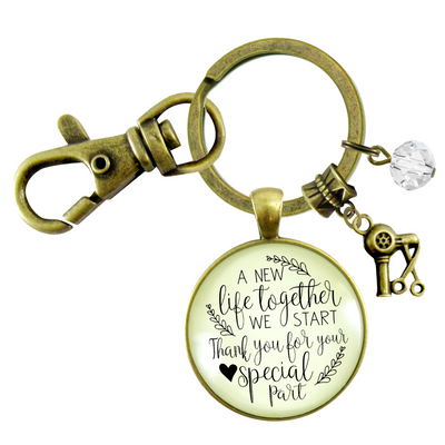 Hairdresser Gift Keychain A New Life We Start Rustic For Stylist Thank You - Gutsy Goodness Handmade Jewelry;Hairdresser Gift Keychain A New Life We Start Rustic For Stylist Thank You - Gutsy Goodness Handmade Jewelry Gifts