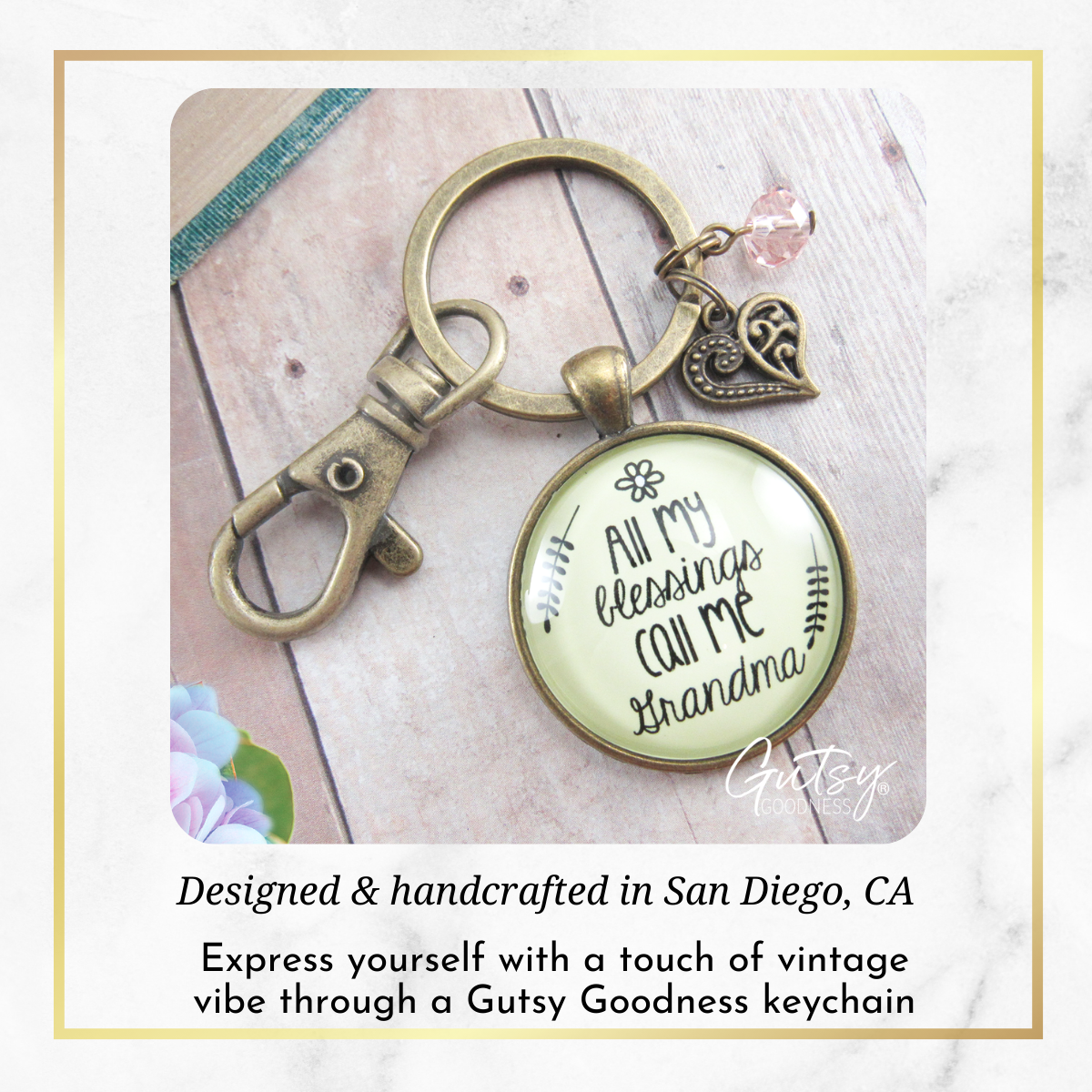 Grandma Keychain All My Blessings Grandmother Womens Family Gift Jewelry - Gutsy Goodness Handmade Jewelry;Grandma Keychain All My Blessings Grandmother Womens Family Gift Jewelry - Gutsy Goodness Handmade Jewelry Gifts