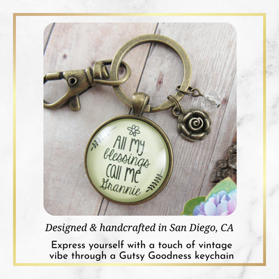 Grannie Keychain All My Blessings Meaningful Grandma Gift Charm Jewelry - Gutsy Goodness Handmade Jewelry;Grannie Keychain All My Blessings Meaningful Grandma Gift Charm Jewelry - Gutsy Goodness Handmade Jewelry Gifts