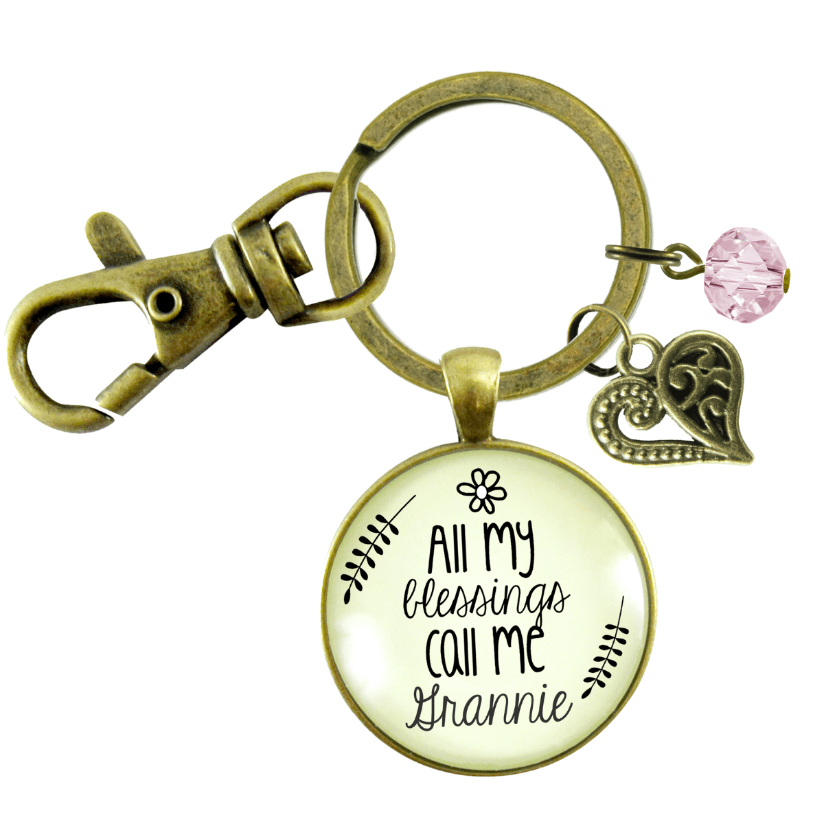 Grannie Keychain All My Blessings Meaningful Grandma Womens Family Gift Jewelry - Gutsy Goodness Handmade Jewelry;Grannie Keychain All My Blessings Meaningful Grandma Womens Family Gift Jewelry - Gutsy Goodness Handmade Jewelry Gifts