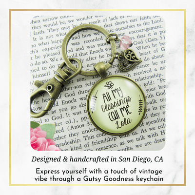 Lola Keychain All My Blessings Filipino Grandma Womens Family Gift Jewelry - Gutsy Goodness;Lola Keychain All My Blessings Filipino Grandma Womens Family Gift Jewelry - Gutsy Goodness Handmade Jewelry Gifts