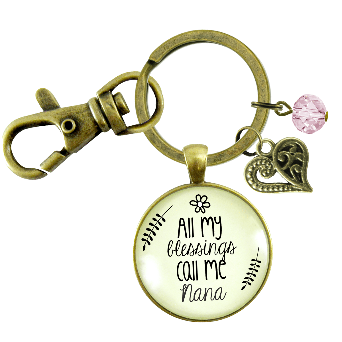 Nana Keychain All My Blessings Southern Grandma Womens Family Gift Jewelry - Gutsy Goodness Handmade Jewelry;Nana Keychain All My Blessings Southern Grandma Womens Family Gift Jewelry - Gutsy Goodness Handmade Jewelry Gifts