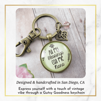 Nana Keychain All My Blessings Southern Grandma Womens Family Gift Jewelry - Gutsy Goodness Handmade Jewelry;Nana Keychain All My Blessings Southern Grandma Womens Family Gift Jewelry - Gutsy Goodness Handmade Jewelry Gifts