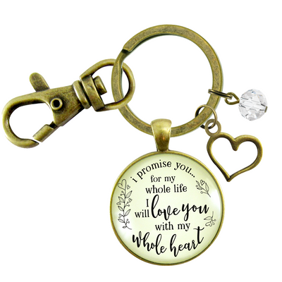 Love My Wife Keychain I Promise You For My Whole Life Gift From Husband Wedding Day Jewelry - Gutsy Goodness Handmade Jewelry;Love My Wife Keychain I Promise You For My Whole Life Gift From Husband Wedding Day Jewelry - Gutsy Goodness Handmade Jewelry Gifts