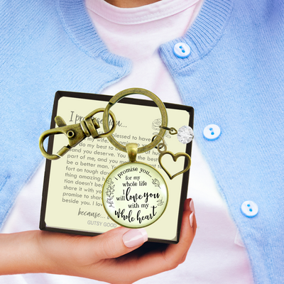Love My Wife Keychain I Promise You For My Whole Life Gift From Husband Wedding Day Jewelry - Gutsy Goodness Handmade Jewelry;Love My Wife Keychain I Promise You For My Whole Life Gift From Husband Wedding Day Jewelry - Gutsy Goodness Handmade Jewelry Gifts