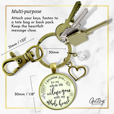 Love My Wife Keychain I Promise You For My Whole Life Gift From Husband Wedding Day Jewelry - Gutsy Goodness Handmade Jewelry;Love My Wife Keychain I Promise You For My Whole Life Gift From Husband Wedding Day Jewelry - Gutsy Goodness Handmade Jewelry Gifts