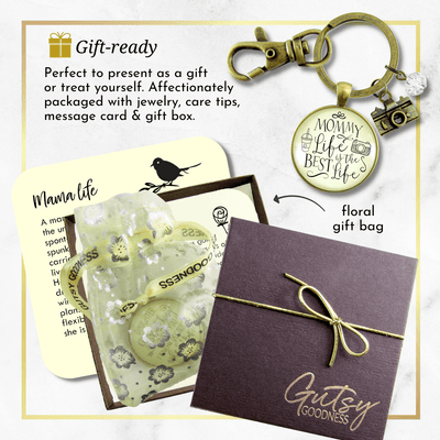 Mom Jewelry Mommy Life Is The Best Life Keychain Rustic Meaningful Camera Charm - Gutsy Goodness Handmade Jewelry;Mom Jewelry Mommy Life Is The Best Life Keychain Rustic Meaningful Camera Charm - Gutsy Goodness Handmade Jewelry Gifts
