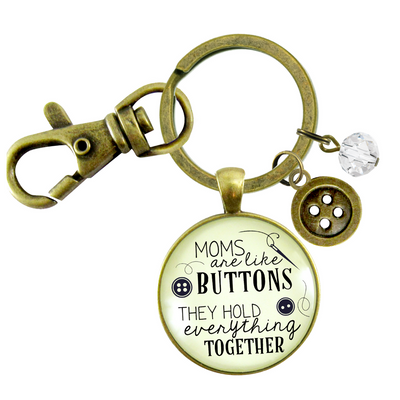 Family Keychain Moms Are Like Buttons They Hold Everything Together Seamstress Jewelry - Gutsy Goodness Handmade Jewelry;Family Keychain Moms Are Like Buttons They Hold Everything Together Seamstress Jewelry - Gutsy Goodness Handmade Jewelry Gifts