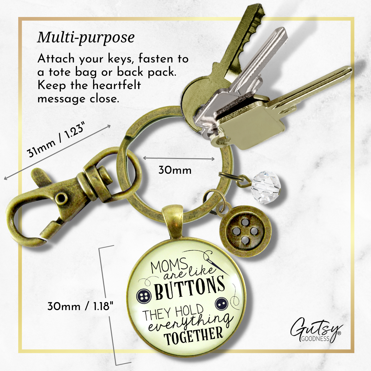 Family Keychain Moms Are Like Buttons They Hold Everything Together Seamstress Jewelry - Gutsy Goodness Handmade Jewelry;Family Keychain Moms Are Like Buttons They Hold Everything Together Seamstress Jewelry - Gutsy Goodness Handmade Jewelry Gifts