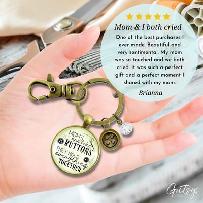 Family Keychain Moms Are Like Buttons They Hold Everything Together Seamstress Jewelry - Gutsy Goodness Handmade Jewelry;Family Keychain Moms Are Like Buttons They Hold Everything Together Seamstress Jewelry - Gutsy Goodness Handmade Jewelry Gifts
