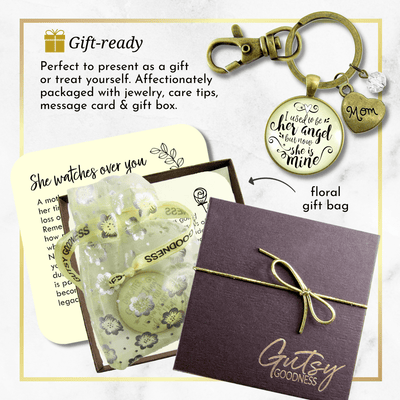 Mom Memorial Jewelry I Used To Be Her Angel Keychain Mother Remembrance Keepsake Gift - Gutsy Goodness