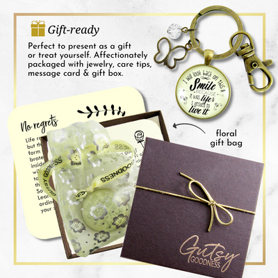 Survivor Keychain I Will Look Back Life Strength Meaningful Jewelry  Keychain - Women - Gutsy Goodness Handmade Jewelry