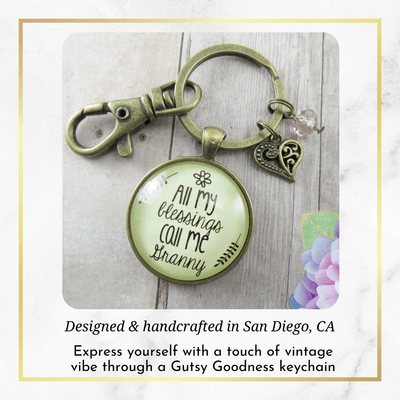 Granny Keychain All My Blessings Sentimental Grandma Womens Family Gift Jewelry - Gutsy Goodness Handmade Jewelry;Granny Keychain All My Blessings Sentimental Grandma Womens Family Gift Jewelry - Gutsy Goodness Handmade Jewelry Gifts