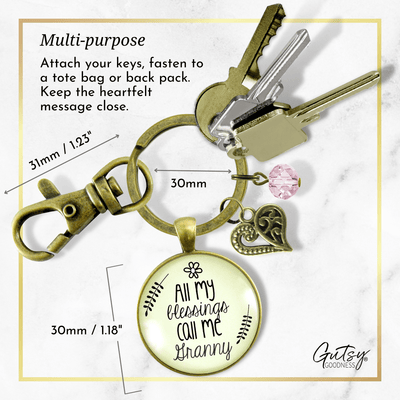 Granny Keychain All My Blessings Sentimental Grandma Womens Family Gift Jewelry - Gutsy Goodness Handmade Jewelry;Granny Keychain All My Blessings Sentimental Grandma Womens Family Gift Jewelry - Gutsy Goodness Handmade Jewelry Gifts