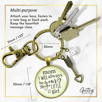 To My Mom Keychain Always Be Daughter Meaningful Heartfelt Mother Jewelry Gift - Gutsy Goodness Handmade Jewelry;To My Mom Keychain Always Be Daughter Meaningful Heartfelt Mother Jewelry Gift - Gutsy Goodness Handmade Jewelry Gifts