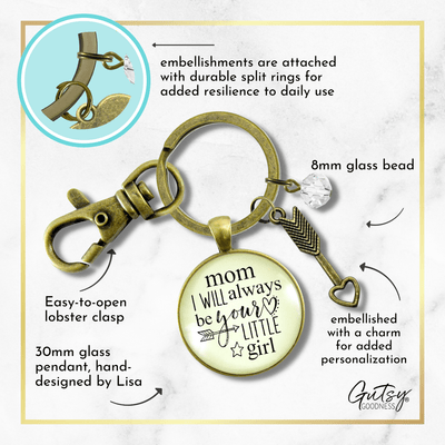 To My Mom Keychain Always Be Daughter Meaningful Heartfelt Mother Jewelry Gift - Gutsy Goodness Handmade Jewelry;To My Mom Keychain Always Be Daughter Meaningful Heartfelt Mother Jewelry Gift - Gutsy Goodness Handmade Jewelry Gifts