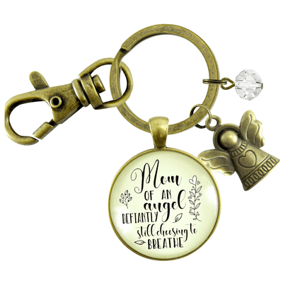 Child's Remembrance Memorial Keychain Mom of An Angel Sympathy Gift - Gutsy Goodness Handmade Jewelry;Child's Remembrance Memorial Keychain Mom Of An Angel Sympathy Gift - Gutsy Goodness Handmade Jewelry Gifts