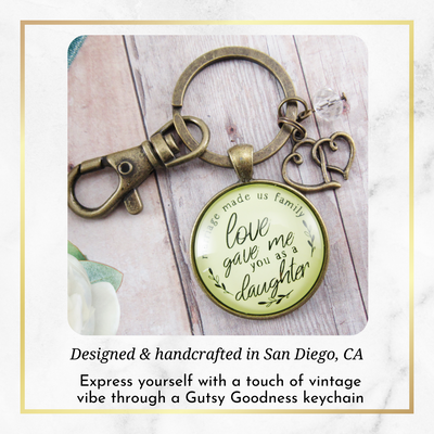 Bonus Daughter In Law Keychain Marriage Made Us Family Blend Family Love Wedding Jewelry Gift Charm - Gutsy Goodness Handmade Jewelry;Bonus Daughter In Law Keychain Marriage Made Us Family Blend Family Love Wedding Jewelry Gift Charm - Gutsy Goodness Handmade Jewelry Gifts