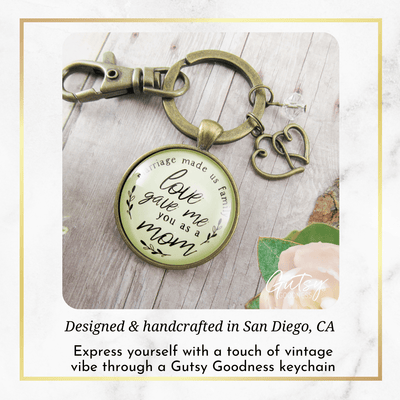 Mother In Law Keychain Blended Family Step Mom Gift Marriage Made Us Family Jewelry Heart - Gutsy Goodness Handmade Jewelry;Mother In Law Keychain Blended Family Step Mom Gift Marriage Made Us Family Jewelry Heart - Gutsy Goodness Handmade Jewelry Gifts
