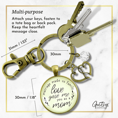 Mother In Law Keychain Blended Family Step Mom Gift Marriage Made Us Family Jewelry Heart - Gutsy Goodness Handmade Jewelry;Mother In Law Keychain Blended Family Step Mom Gift Marriage Made Us Family Jewelry Heart - Gutsy Goodness Handmade Jewelry Gifts