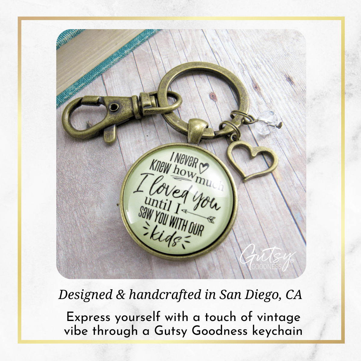 Wife Mom Keychain I Never Knew How Much I Loved You Until Kids Gift Jewelry Heart - Gutsy Goodness Handmade Jewelry;Wife Mom Keychain I Never Knew How Much I Loved You Until Kids Gift Jewelry Heart - Gutsy Goodness Handmade Jewelry Gifts